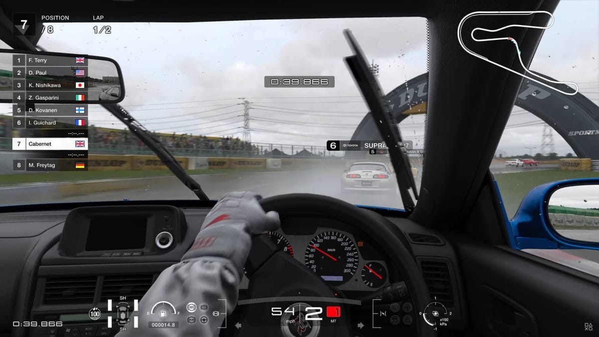 A race in progress in Sony's Gran Turismo 7