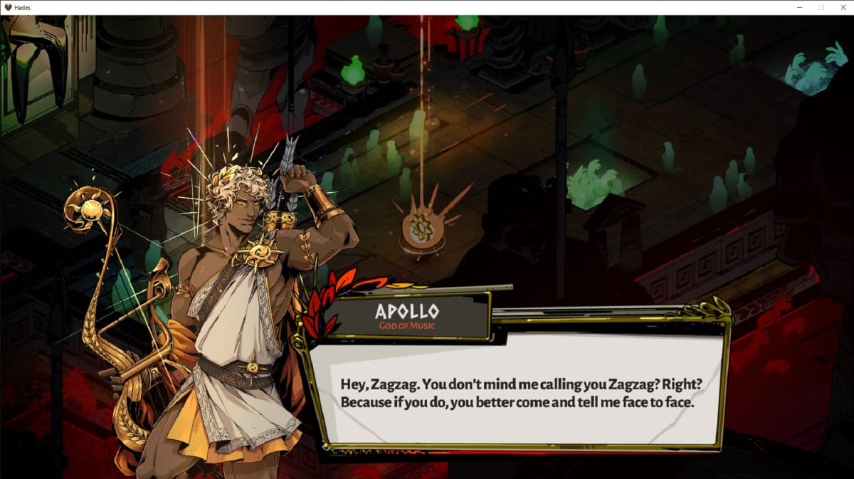 Apollo in the Hades mod OlympusExtra