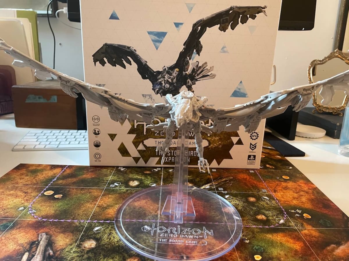 The terrifying Stormbird swoops in from above in this expansion to Horizon: Zero Dawn The Boardgame
