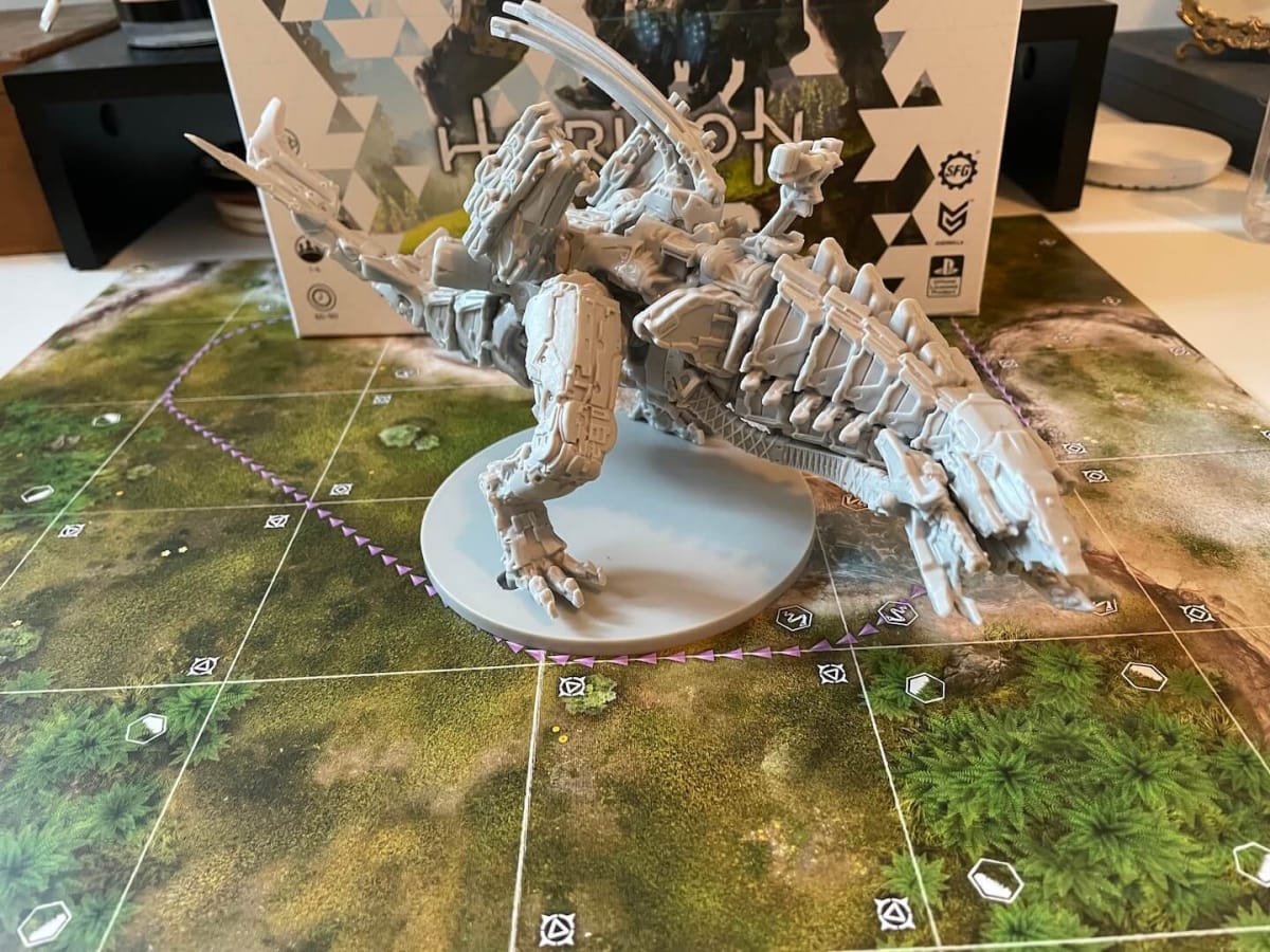 The Thunderjaw stomps onto the battlefield in this expansion to Horizon: Zero Dawn The Boardgame