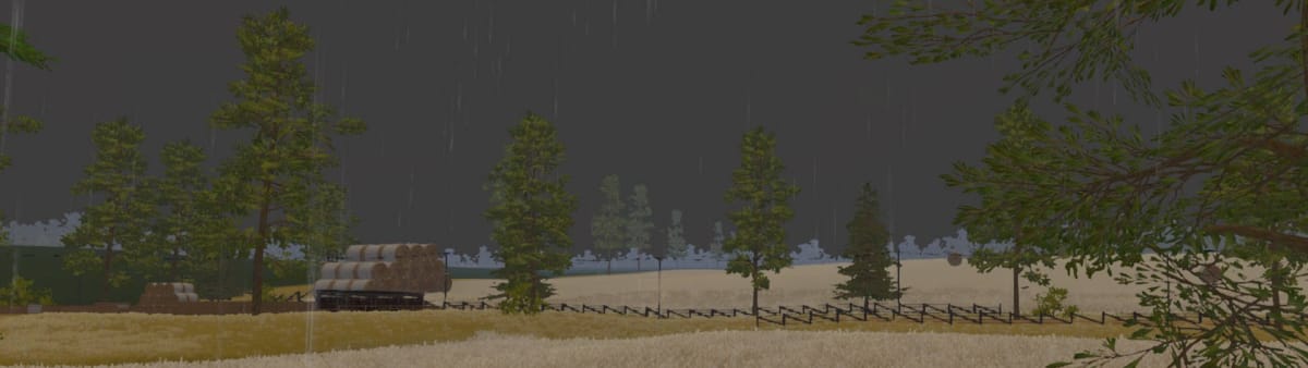House Flipper Farming Guide - Hay Bales and a Fence in the Distance