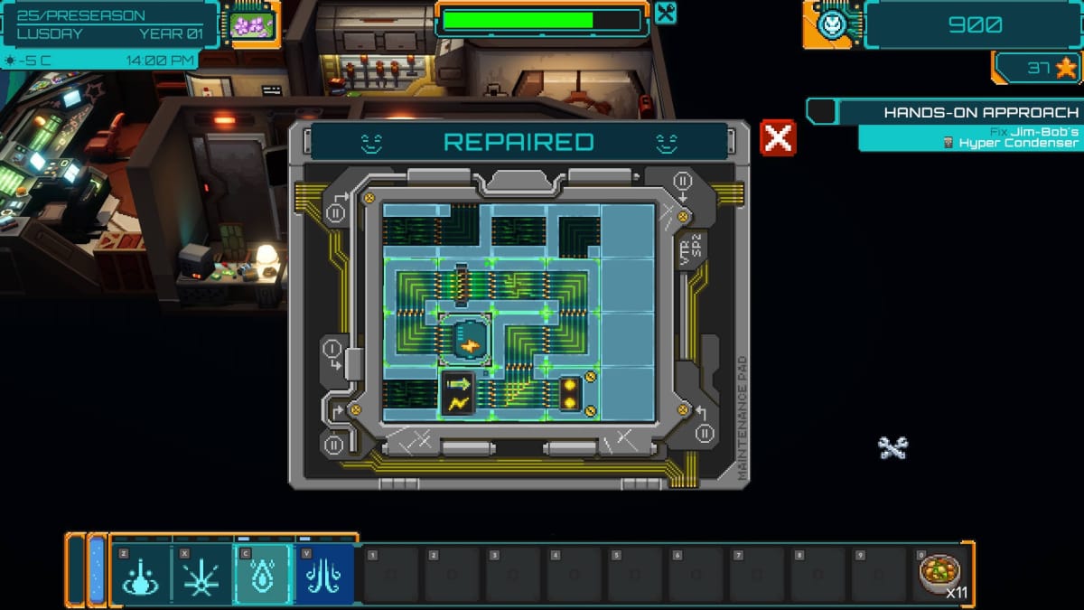 How to Repair in One Lonely Outpost Guide - Repair Puzzle Finished by Completing the Circuit