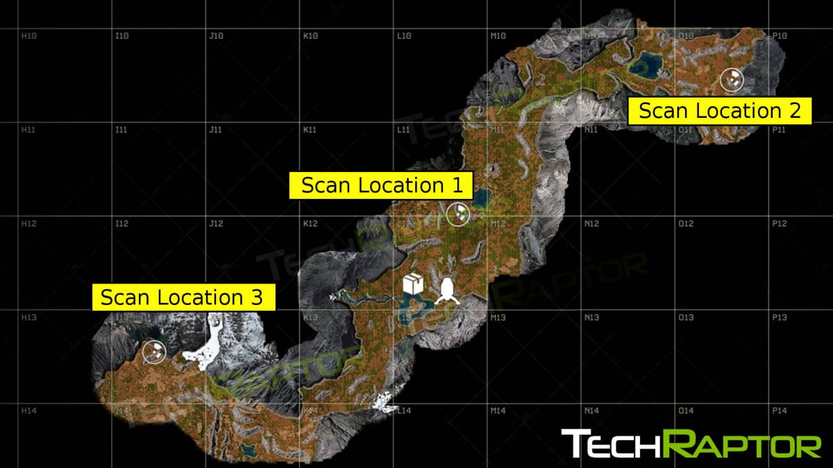 Icarus 'Livewire Terrain Scan' Prospect Mission Walkthrough Guide - map