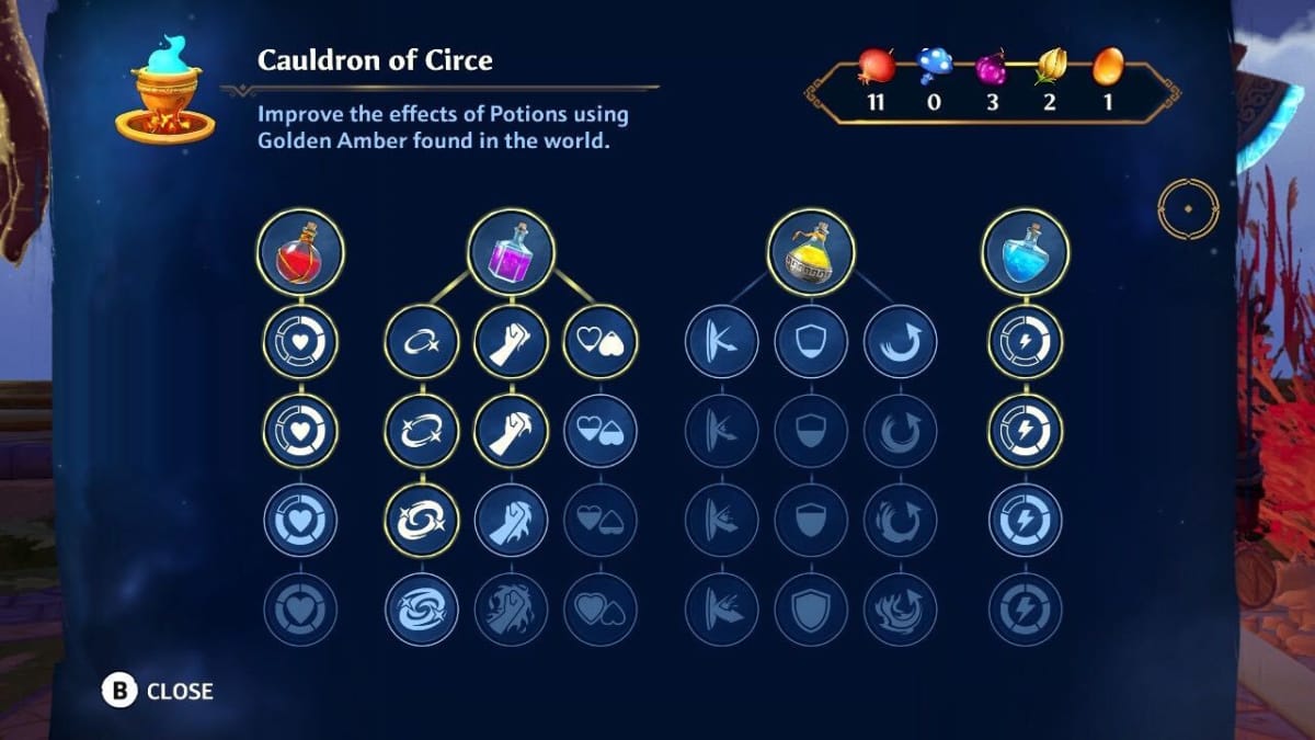 Immortals: Fenyx Rising Cauldron of Circe Potion inventory screenshot