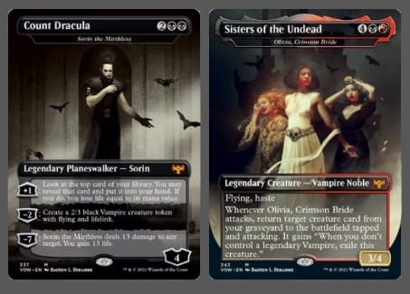 The Dracula Series cards for Innistrad: Crimson Vow
