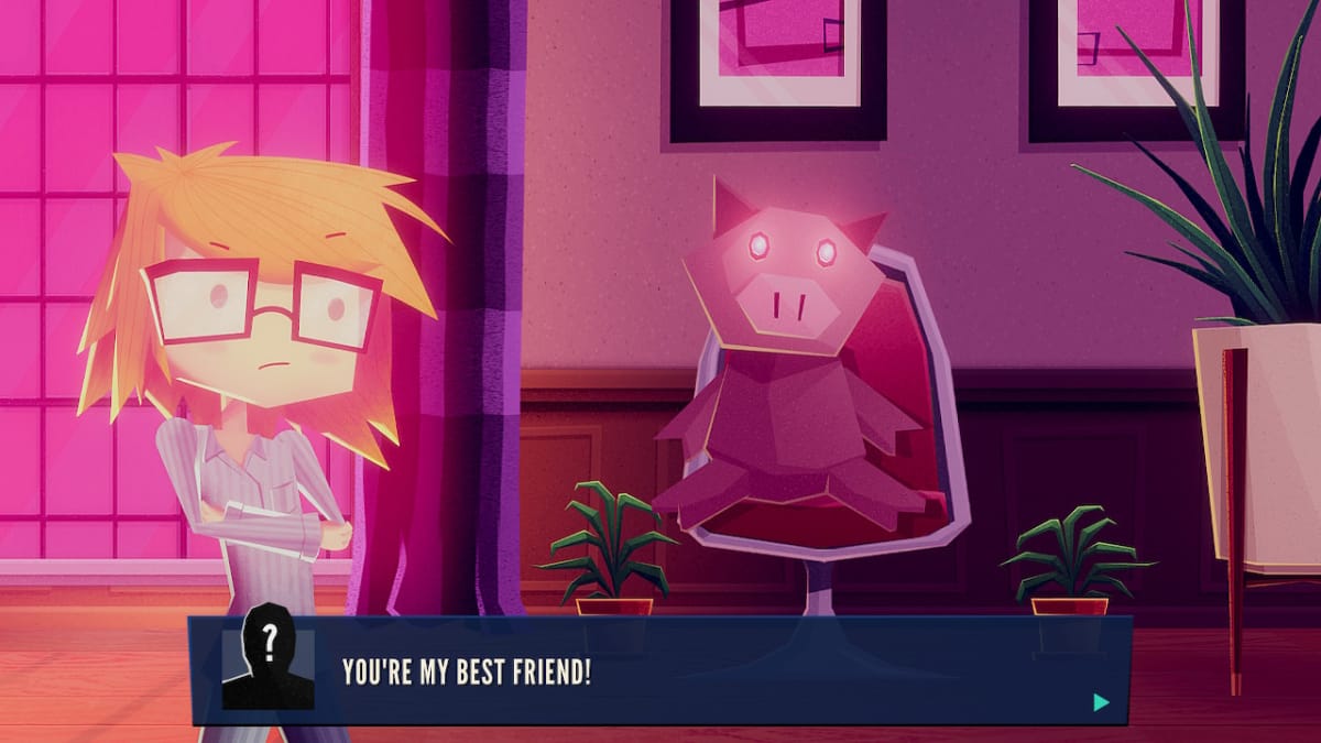 A pig tells Jenny she's his best friend in Jenny LeClue