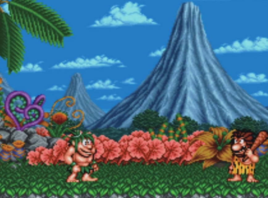 A gameplay screenshot from Joe and Mac