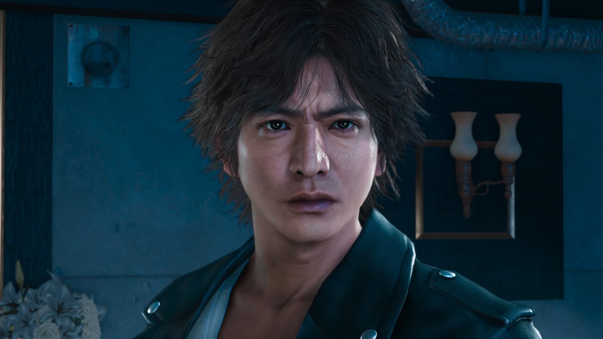 Judgment PC release screenshot showing the main character looking into the camera mournfully.