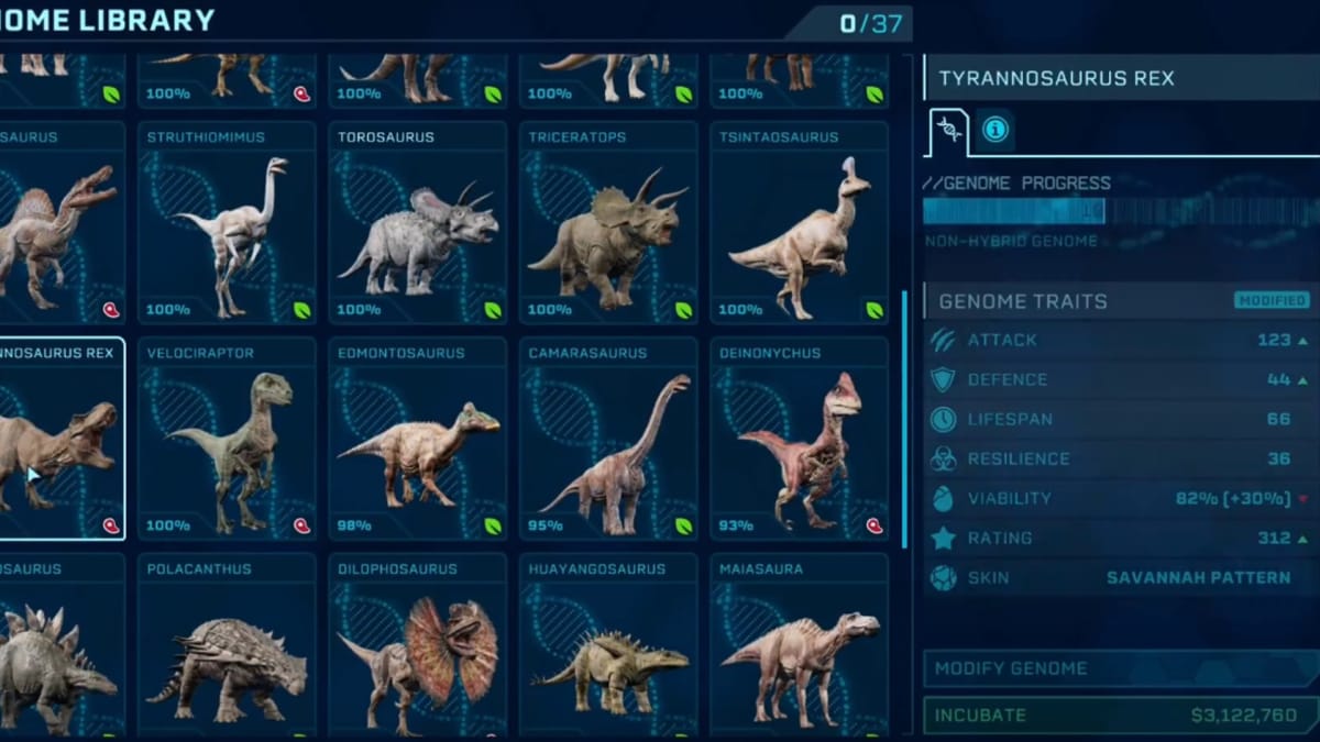Jurassic World Evolution 2 Dinosaurs