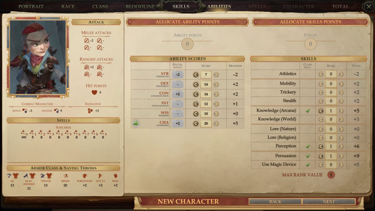 Kingmaker Sorcerer Guide Ability Scores