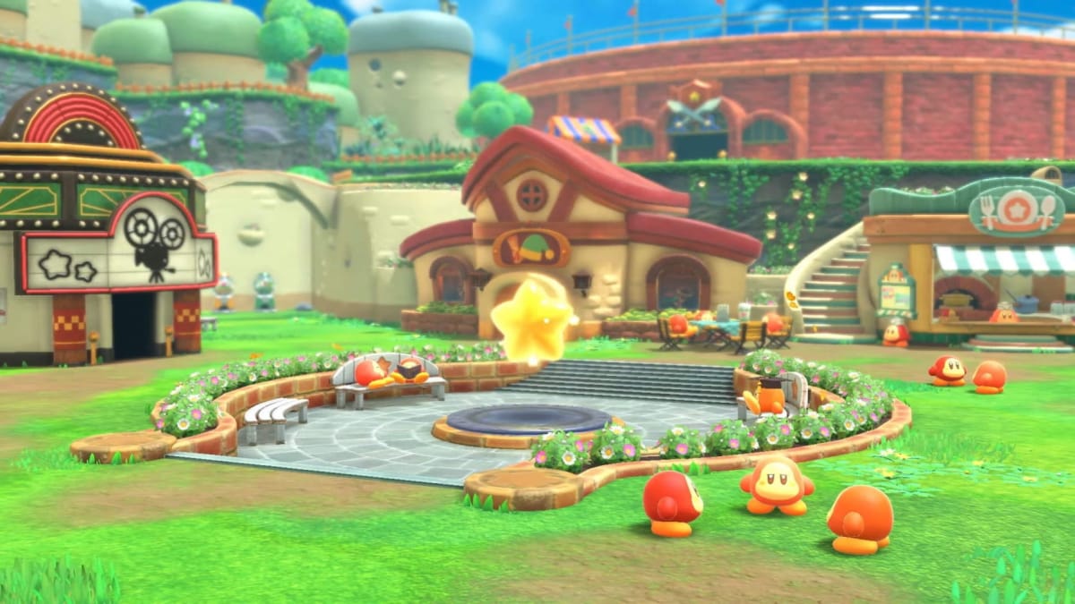 A Waddle Dee village in Kirby and the Forgotten Land