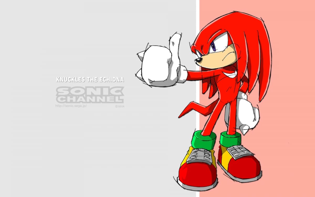 Knuckles the Echidna Sonic Channel art wallpaper