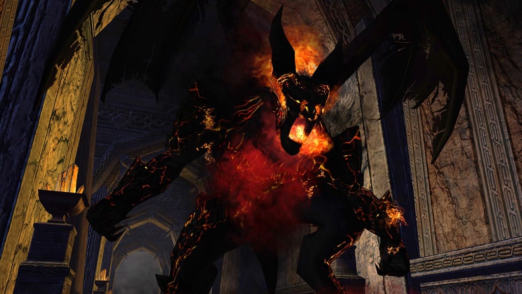The Balrog roaring in The Lord of the Rings Online