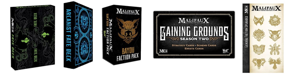 Malifaux Card Packs.