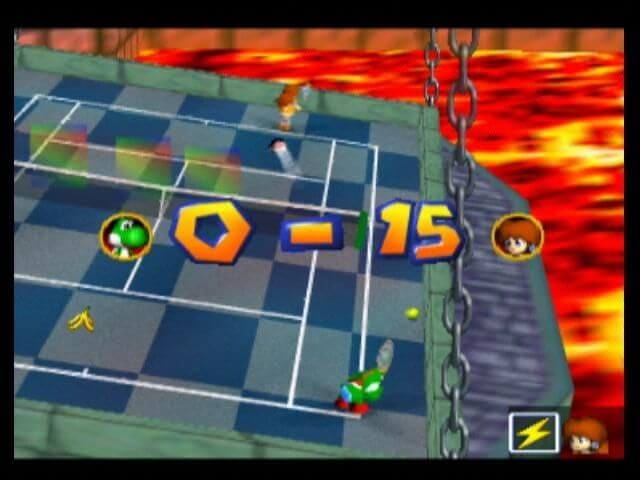 Mario Tennis 20 year anniversary Bowser stage