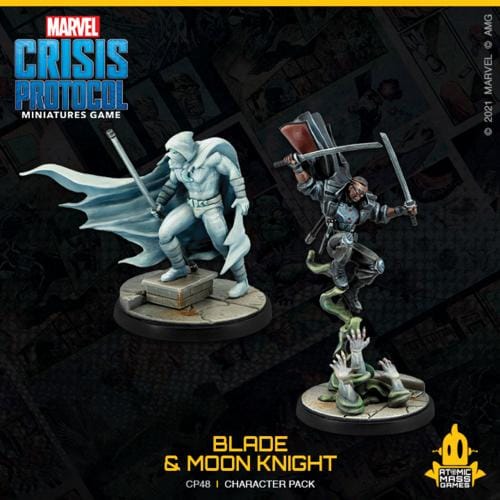 Marvel Crisis Protocol Blade and Moon Knight.