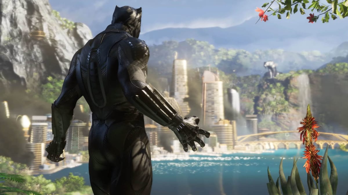 Black Panther flexing his claws in Marvel's Avengers