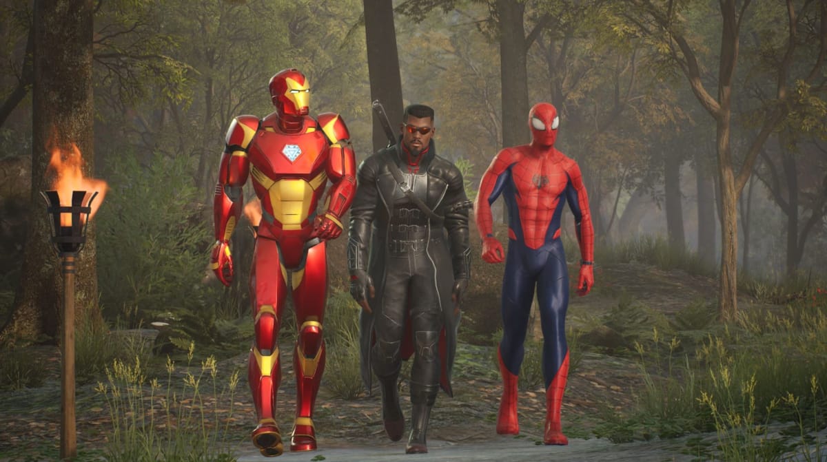 Iron Man, Blade and Spider-Man in Marvel's Midnight Suns