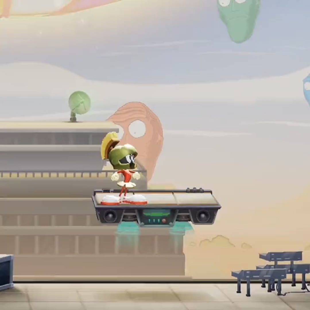 Marvin the Martian screenshot shows the green martian on MultiVersus' battlefield.