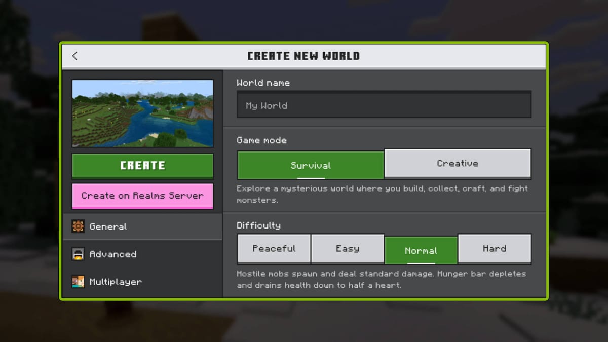 Minecraft Bedrock Update 1.18.30 Create New World