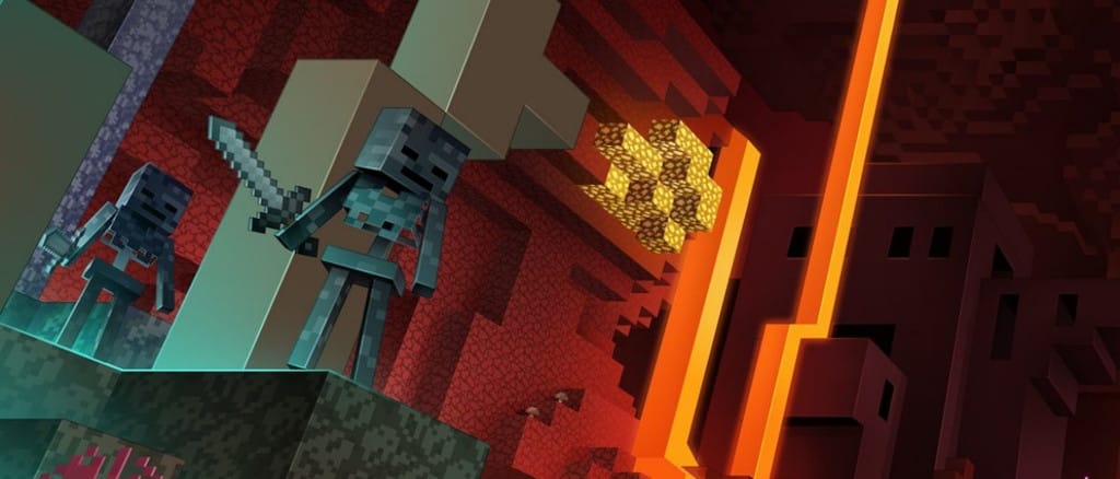 A skeleton in Minecraft Java Edition's Nether update