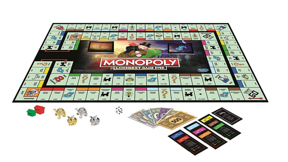 Monopoly LONGEST Game Ever game board
