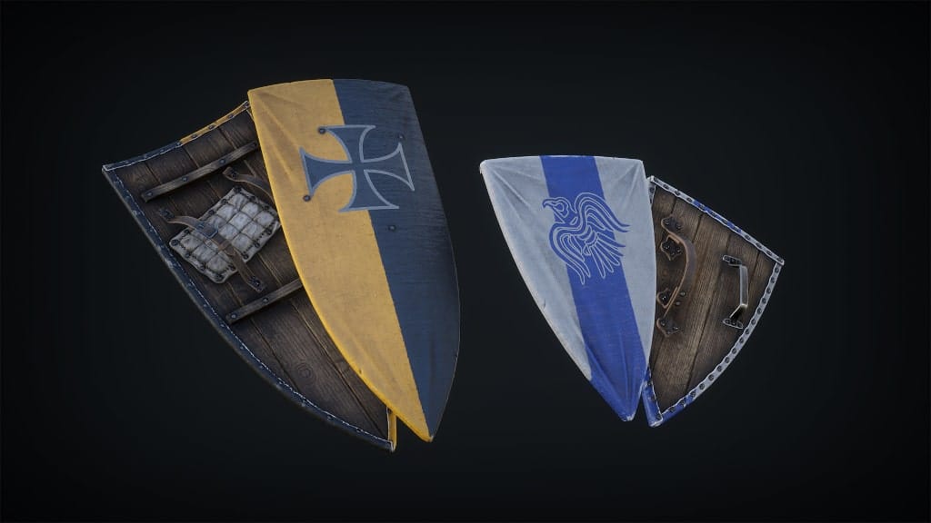 The new shield skins in Mordhau