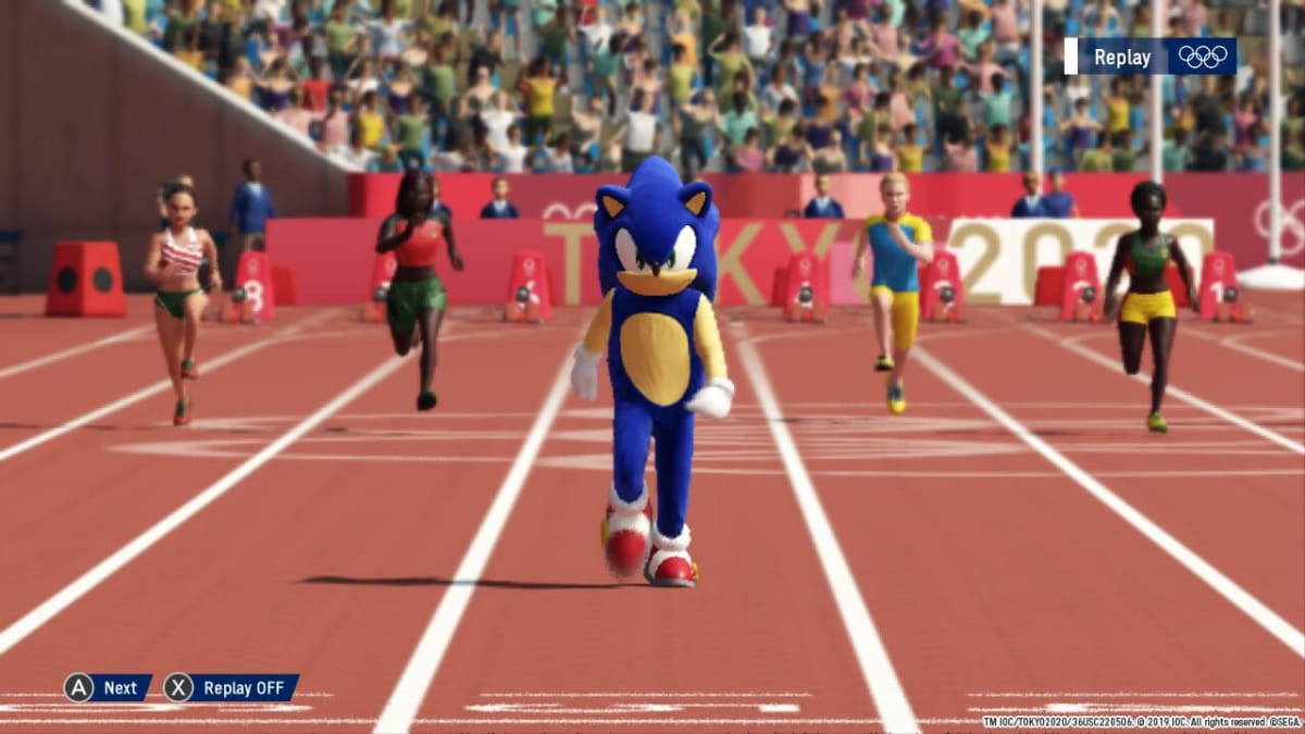 A screenshot showing the sonic outfit