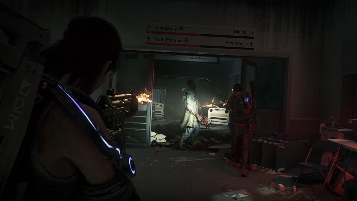 Once Human closed beta screenshot shows two players taking down a zombie.
