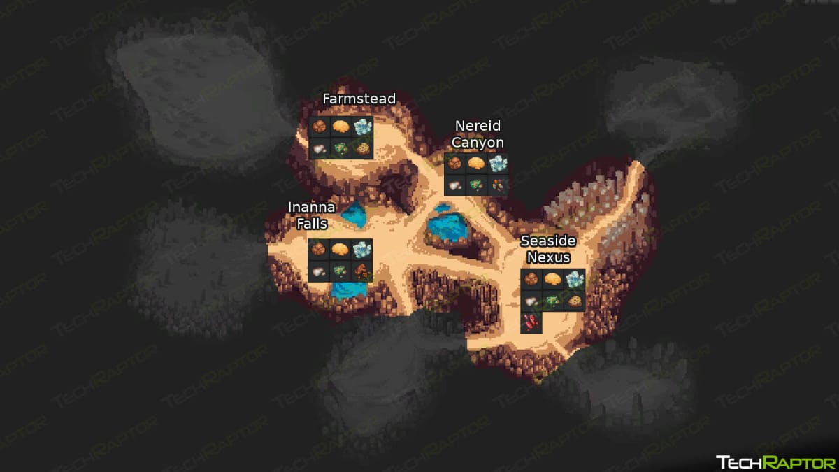 One Lonely Outpost Map and Locations Guide - Map with Region Names and Resources Watermarked TechRaptor