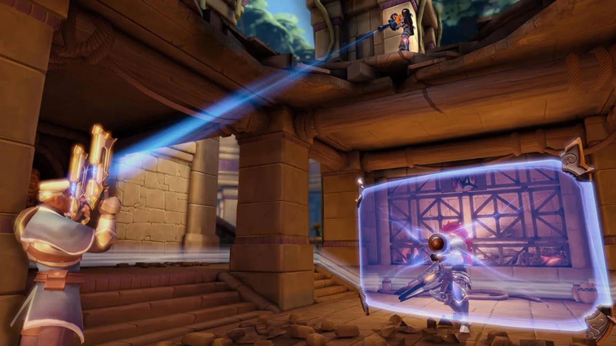 Players fighting each other in the hero shooter Paladins