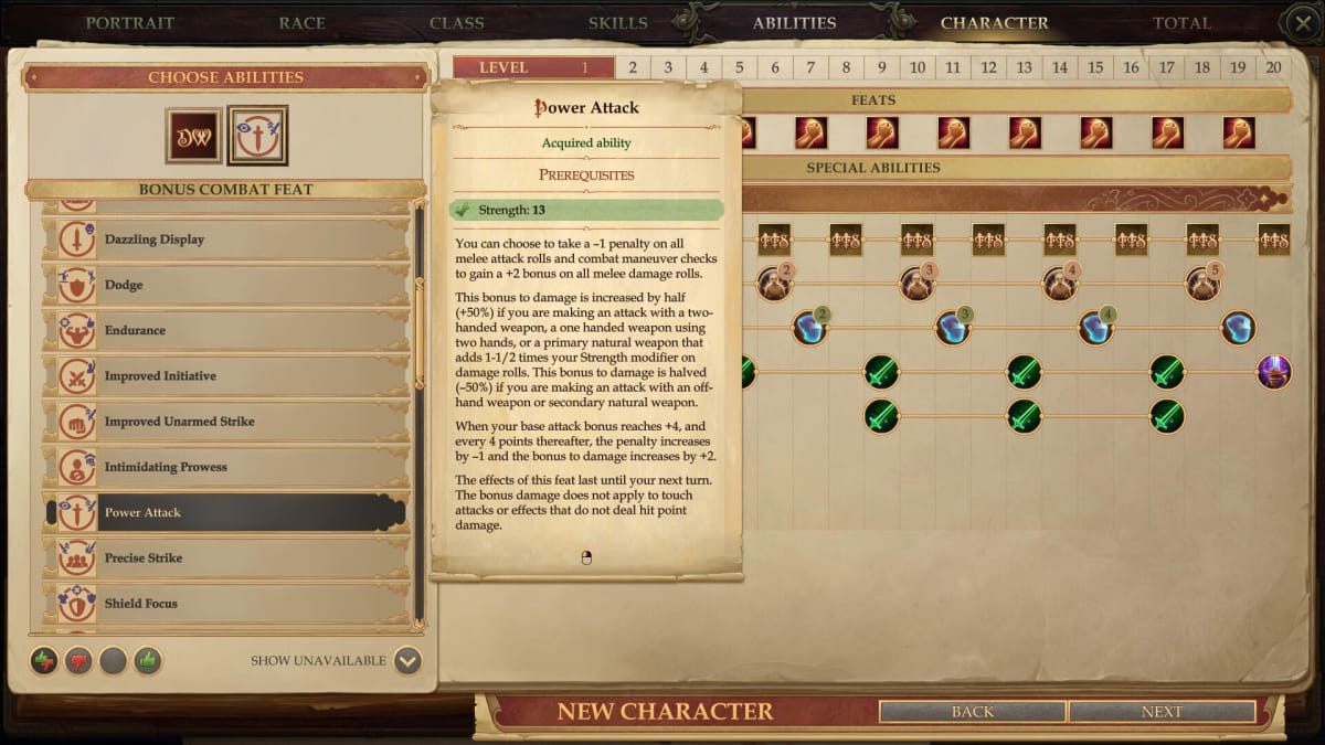 Pathfinder Kingmaker Fighter Guide Power Attack