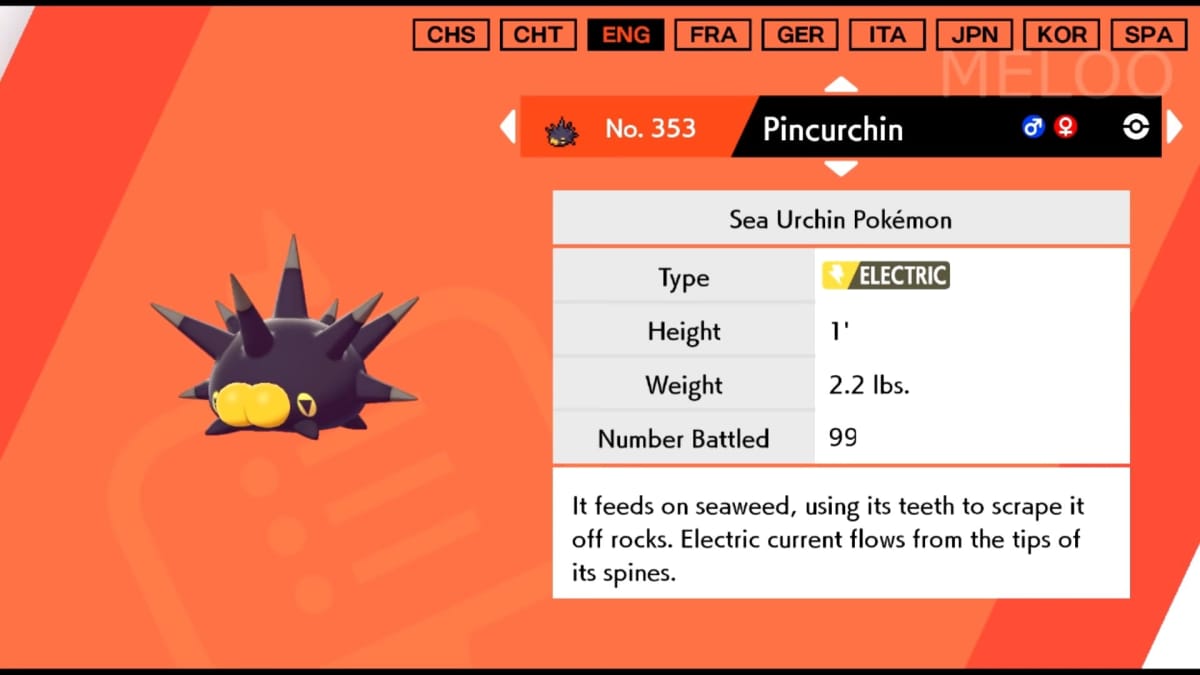 Pinccurchin Pokedex