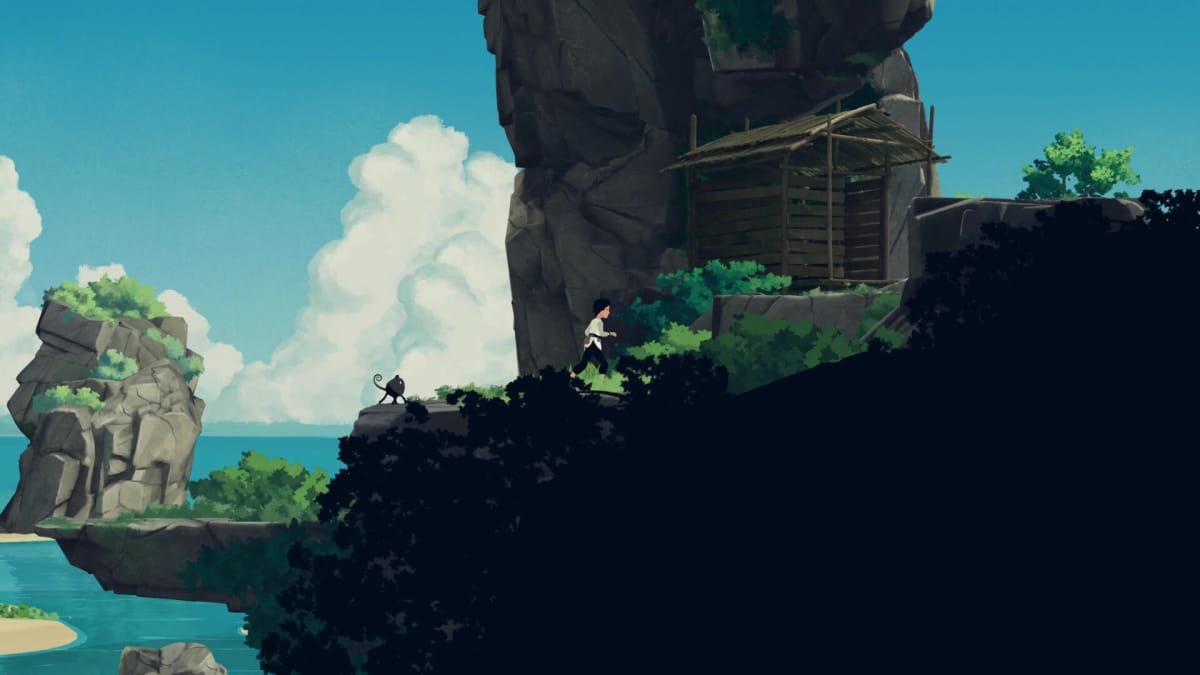 Lana running through an island environment in Planet of Lana
