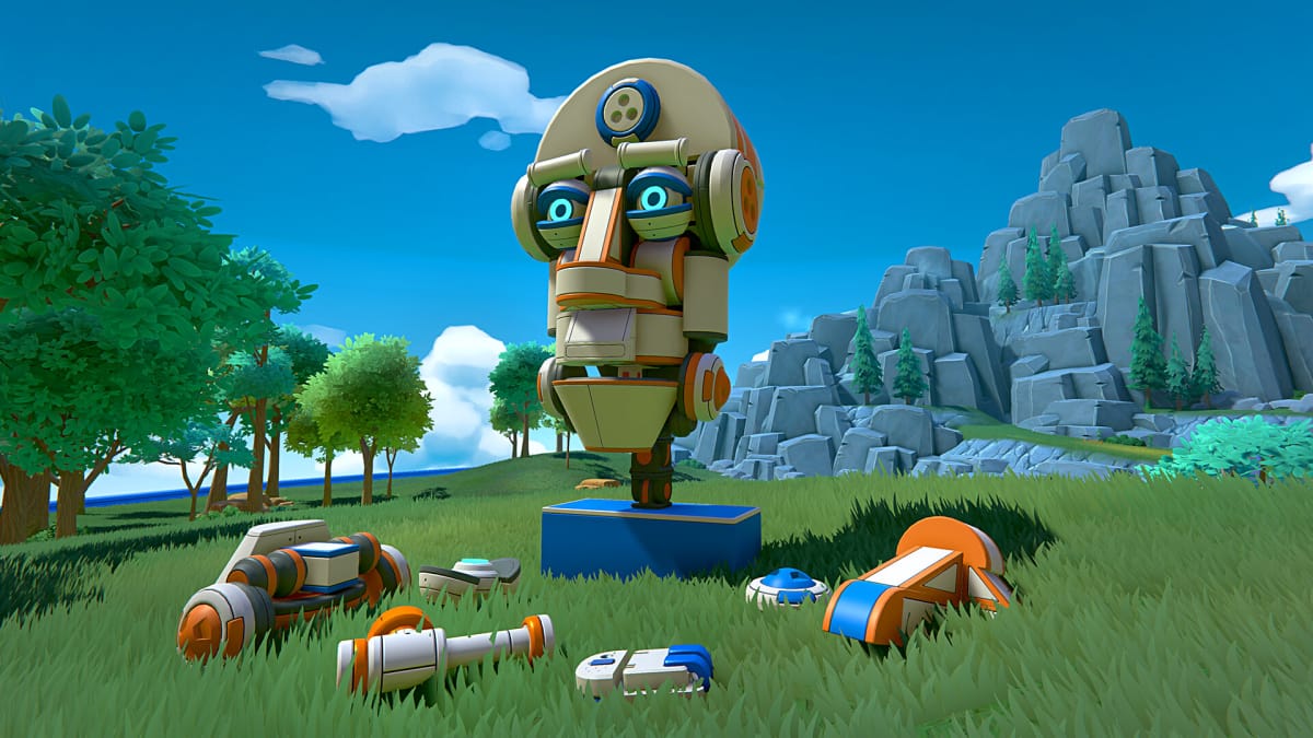 Plasma screenshot showing off a robotic head and an open world to explore.