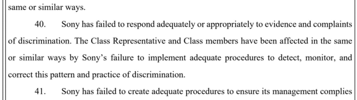 PlayStation Gender Discrimination Lawsuit 11-23-21 slice