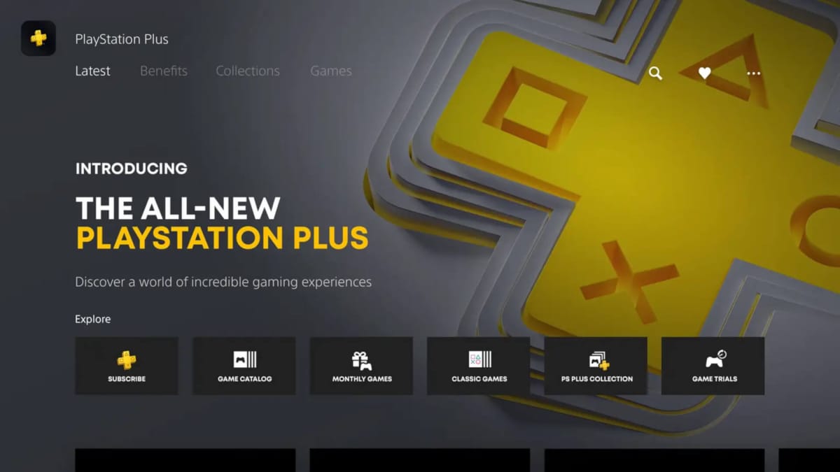 A shot of the new PlayStation Plus overhaul