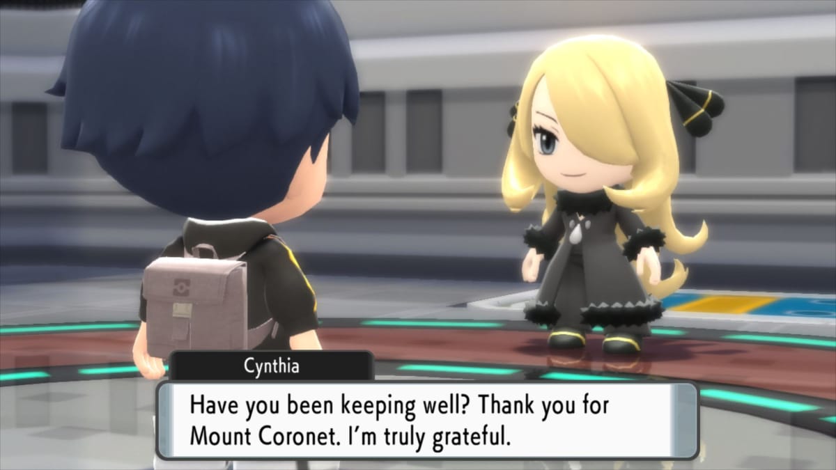 Pokemon Brilliant Diamond and Shining Pearl Battles Cynthia