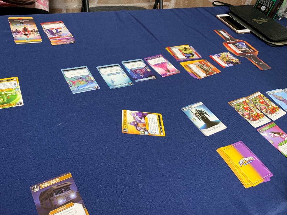 A game of Power Rangers: The Deck Building Game's Zeo Expansion