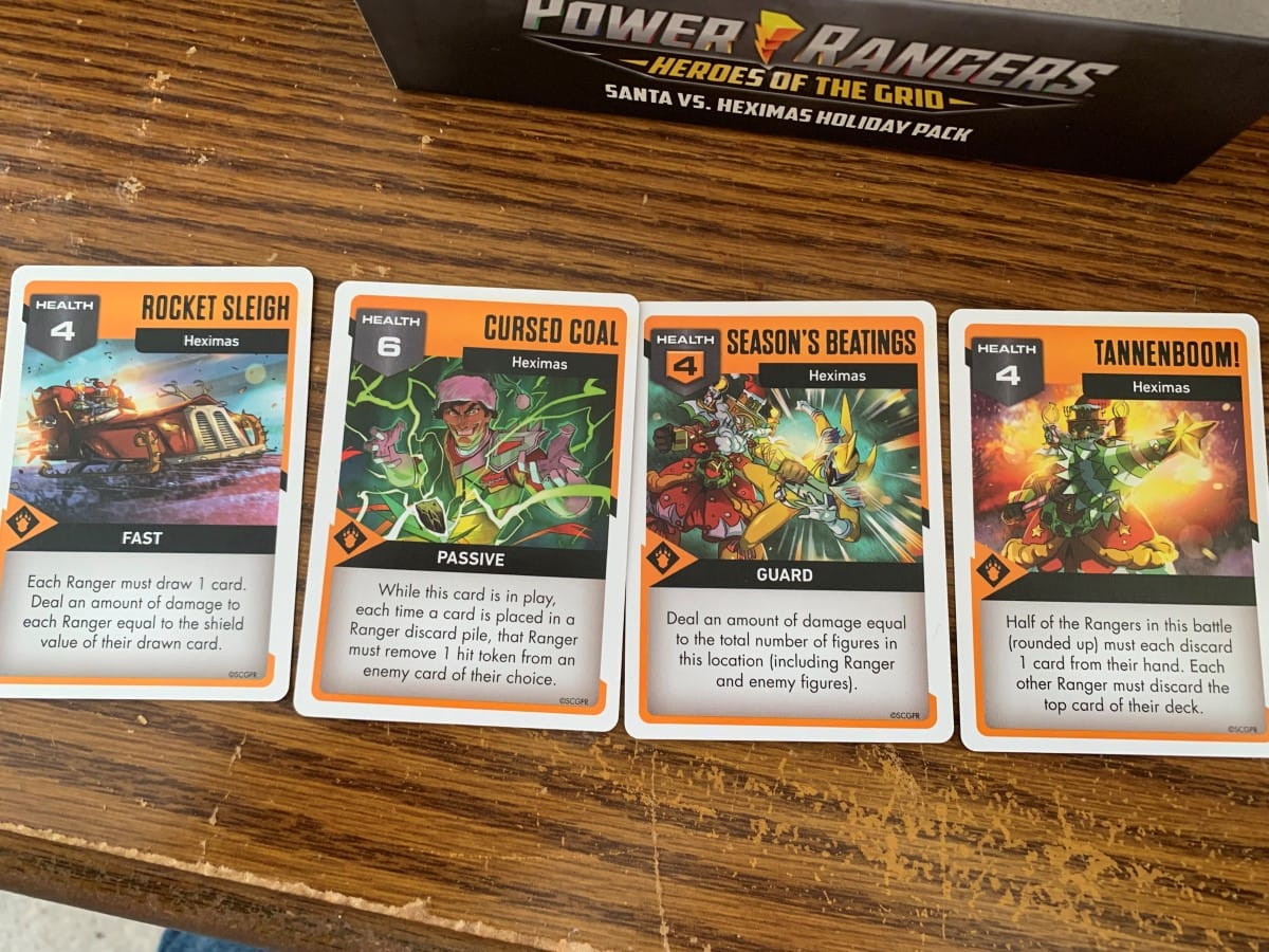 Heximas' monster cards displayed from Power Rangers: Heroes of the Grid