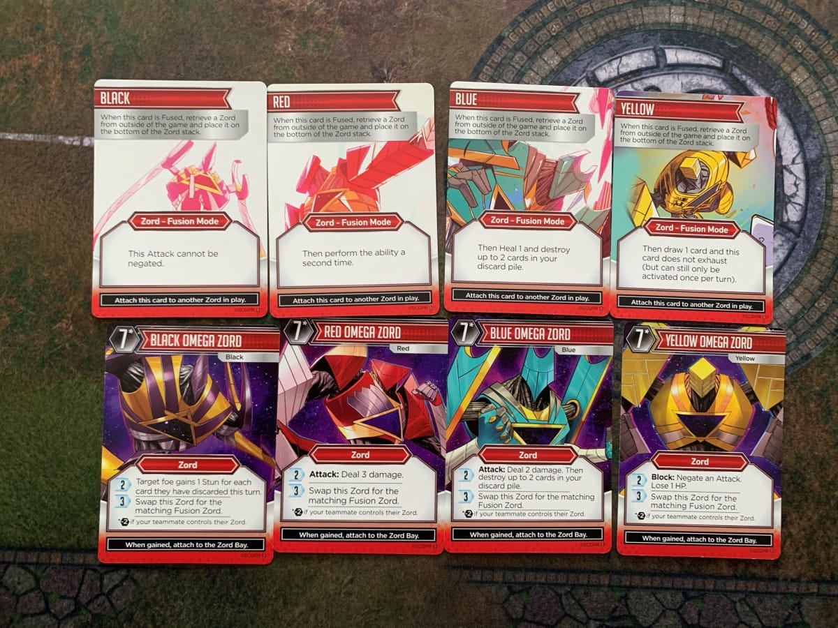 Power Rangers Omega Forever fused zord card artwork