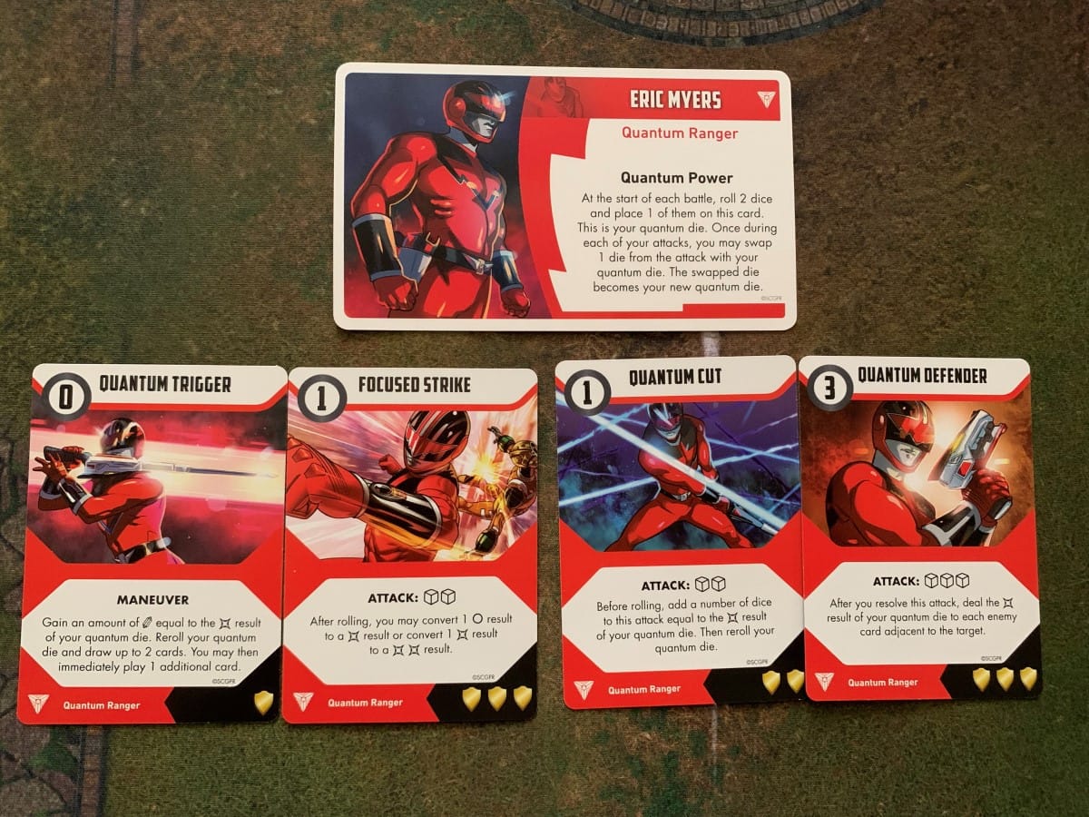 Display cards for the Quantum Ranger from the Power Rangers Time Force Pack