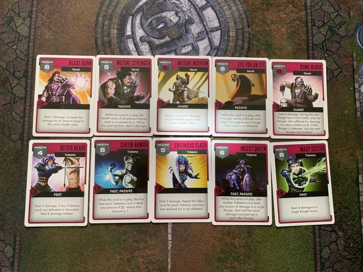 Ransik and Trakeena's Villain cards from Power Rangers Villain Pack 5