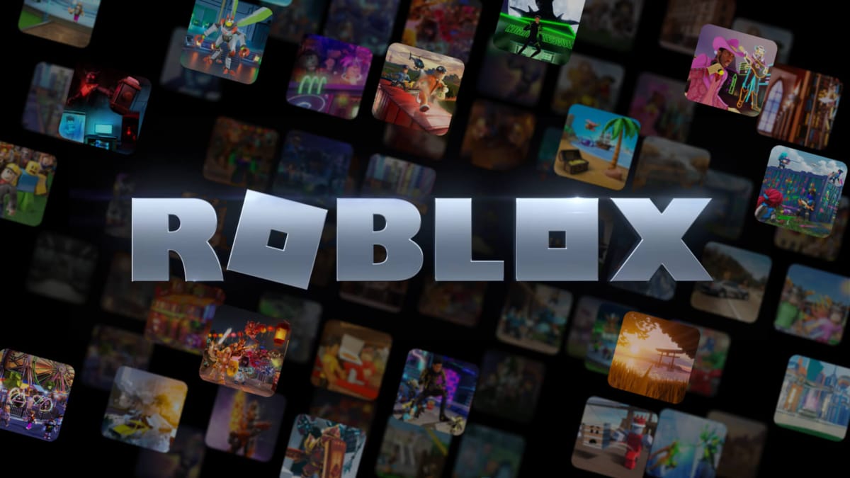 Promotional art for Roblox featuring the game's logo