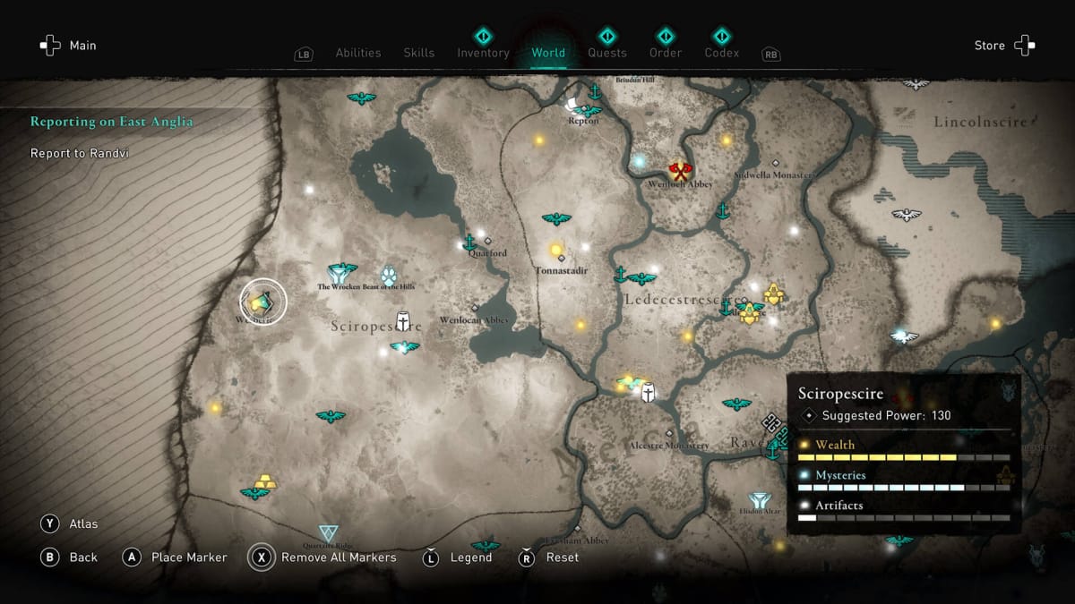 All Assassin's Creed Valhalla Rygjafylke Wealth, Mysteries, and Artifacts  locations map - Polygon