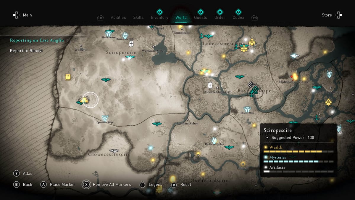 All Assassin's Creed Valhalla Hordafylke Wealth, Mysteries, and Artifacts  locations map - Polygon