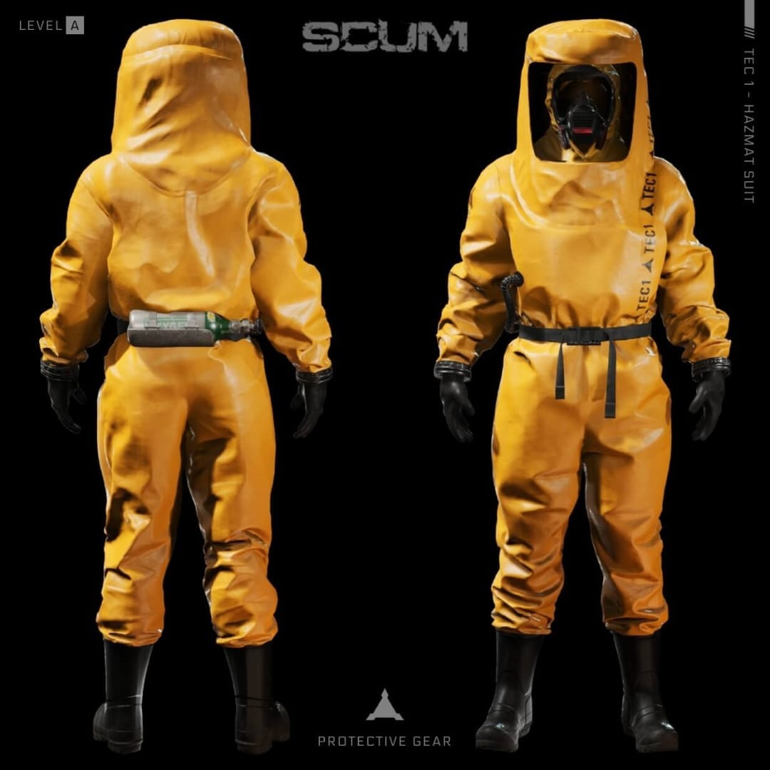Scum update screenshot shows protective equipment you'll be using in this update.