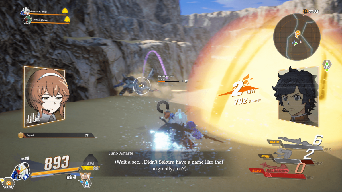 An in-game screenshot of SD Gundam Battle Alliance, showcasing a battle between several combatants with an explosion in the background.