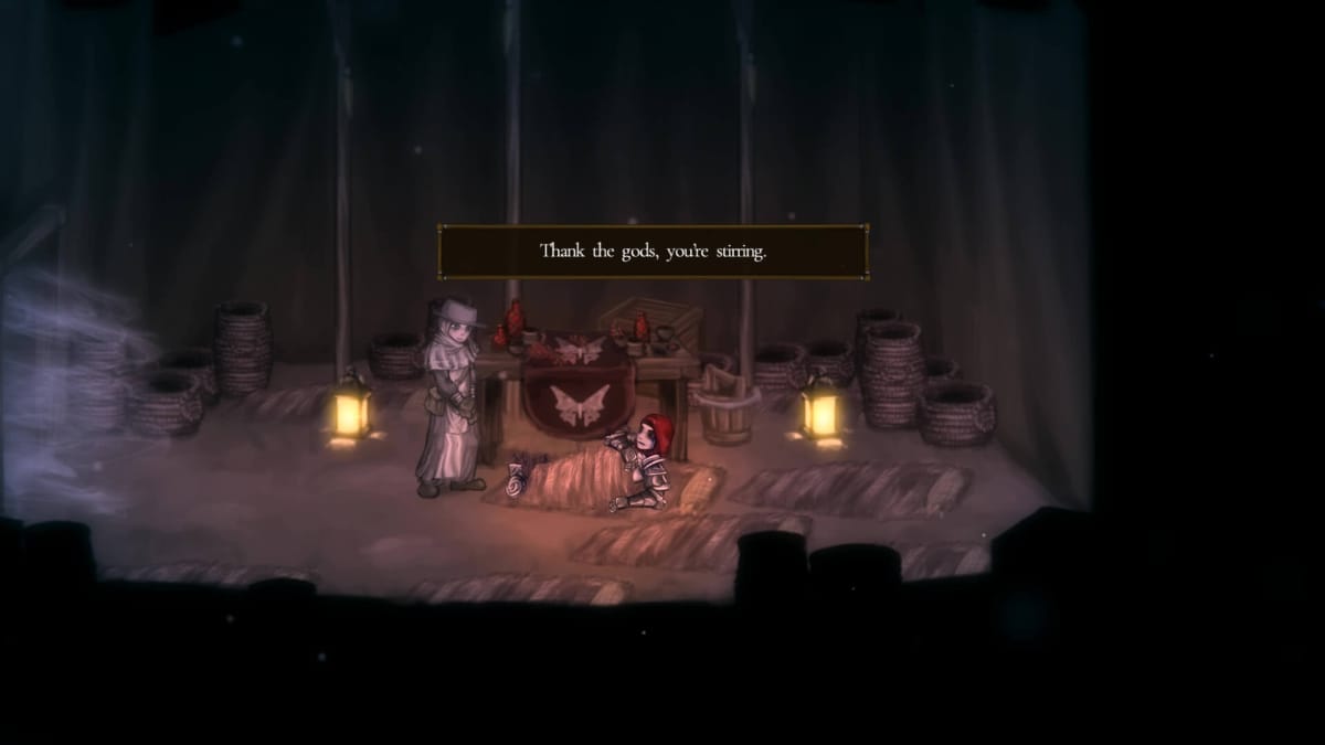 A character speaking to the protagonist in Salt and Sacrifice