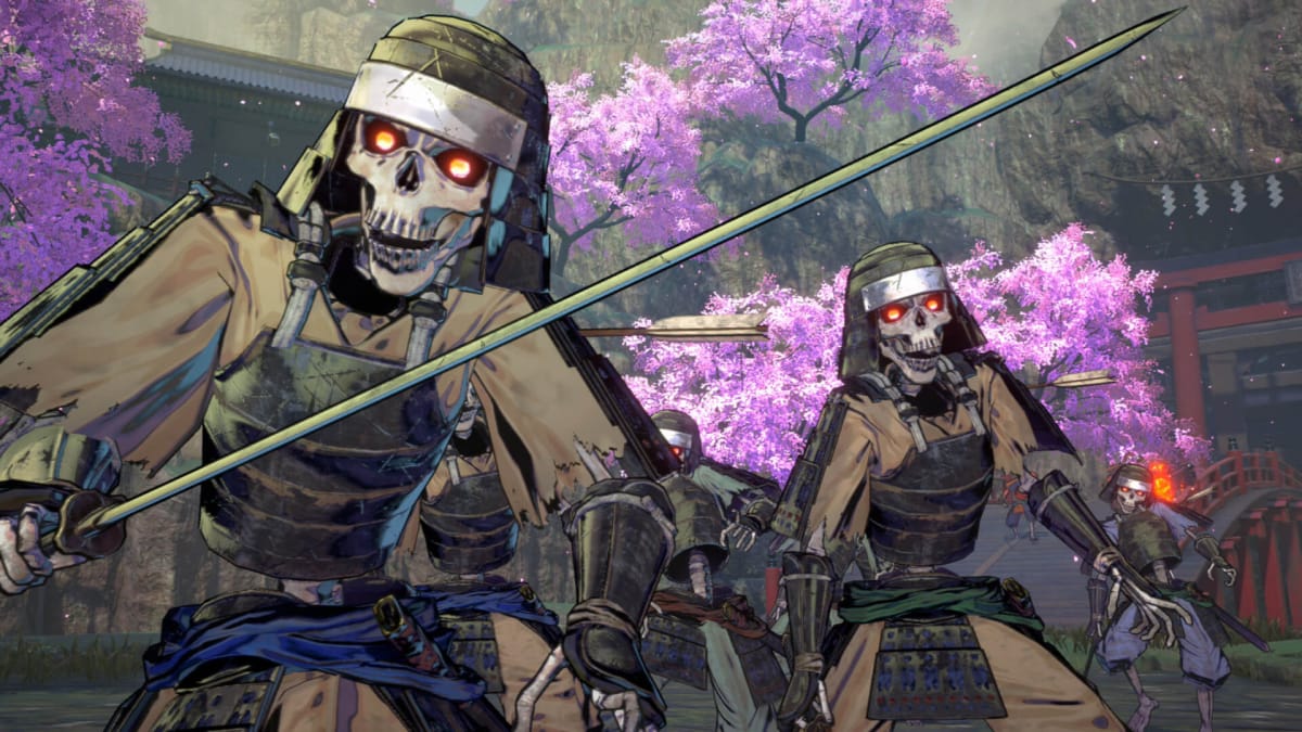 Samurai Maiden release date screenshot shows the two undead that need to be destroyed by the Samurai Maiden.